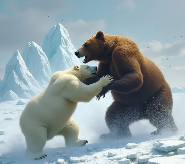 Comparison of Polar Bear and Sun Bear body sizes